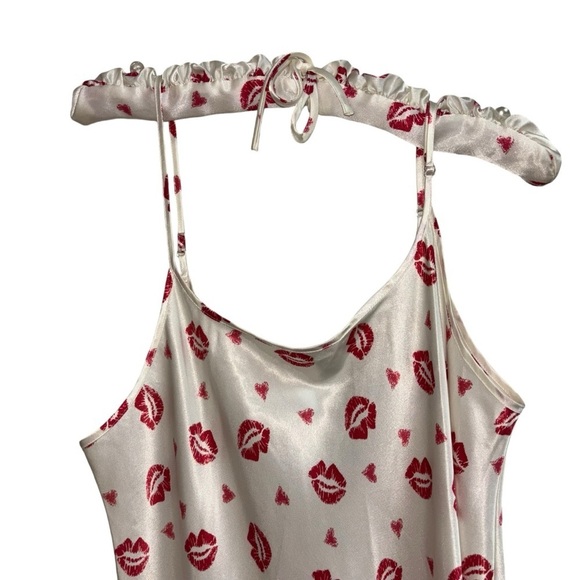 Delicate Treasures Intimates Women's M Medium Vintage Slip Nighty Lip Print Sexy - Picture 4 of 8